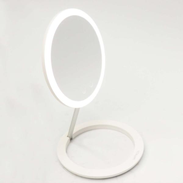 LED折りたたみサークルミラー 女優ミラー 卓上ミラー 化粧鏡 ライト付き タッチ操作 調光調色 3...