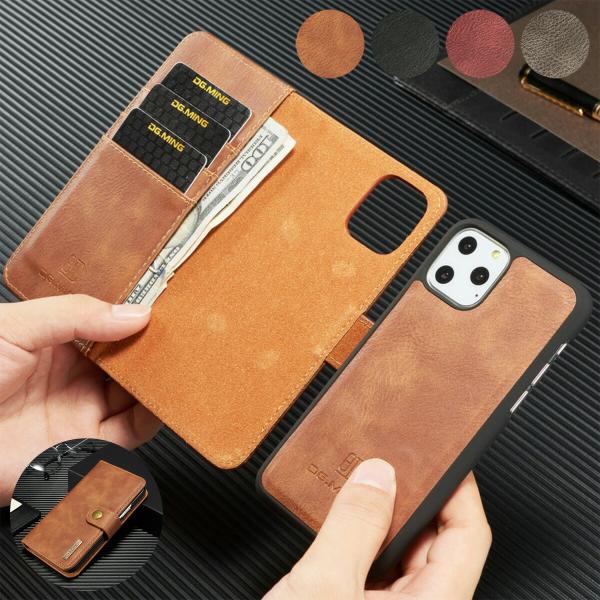 手帳スマホケース 2Way DG.MING カード収納付き 携帯ケース 手帳型 スマホカバー マグネ...