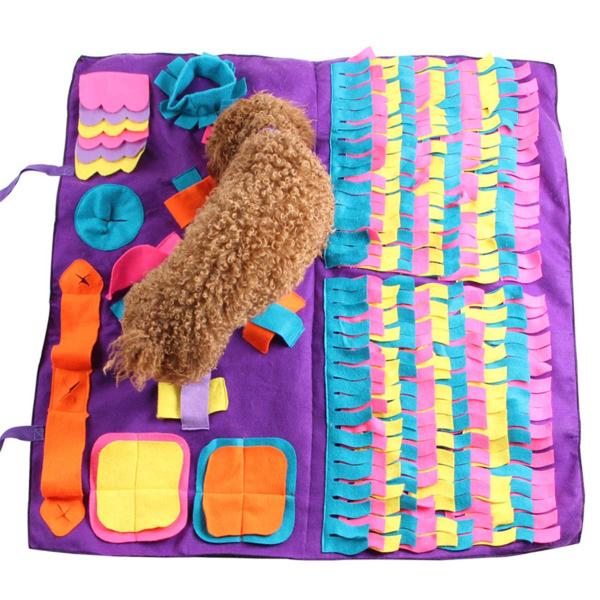 ノーズワークマット 犬 おもちゃ ペット 知育玩具 ペット用品 おやつ隠し 嗅覚訓練 小型犬 エサ ...