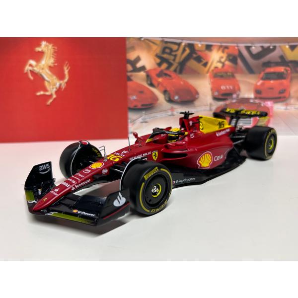 Burago 1/24 Ferrari F1-75 GP Monza Italy 2022 Lecl...