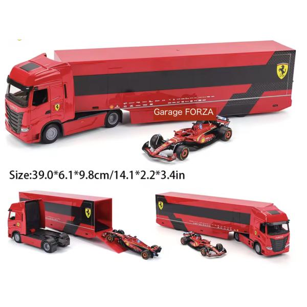 ＜予約品＞　Burago 1/43 Ferrari F1 トラスポーターセット Iveco S-wa...
