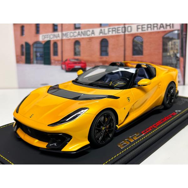 BBR 1/18 Ferrari 812 Competizione A Giallo Tristra...