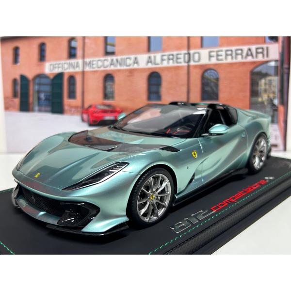 BBR 1/18 Ferrari 812 Competizione A Metallic Tever...