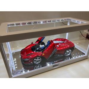 ミニカー ディスプレイケース アクリル製 3段 LED照明付 USB電源
