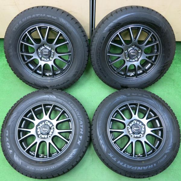 *送料無料* バリ溝！20年！キレイ！ほぼ10分★スタッドレス 215/65R16 トーヨー ウイン...