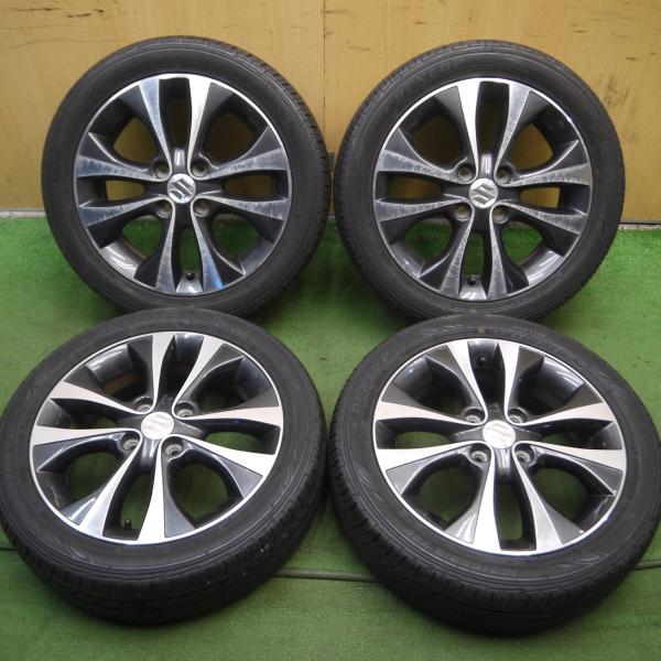 *送料無料* バリ溝！9分★スズキ ワゴンR スティングレー 純正 165/55R15 ダンロップ ...