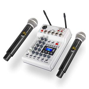 Debra Audio MM-02ホームスタジオ用レコーディングDJネットワークライブカラオケ用2チャンネルUHFワイヤレスマイク付きDJコンソールミキサーサウンドカード MM-02ホームスタジオ用レコーディングDJネットワークライブカラオケ用2チャンネルUHFワイヤレスマイク付きDJコンソールミ MM-02ホームスタジオ用レコーディングDJネットワークライブカラオケ用2チャンネルUHFワイヤレスマイク付きDJコンソ