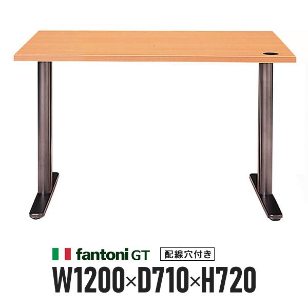Garage fantoni GTデスク 木目 T字脚 配線穴付き GT-127H 410092 木...