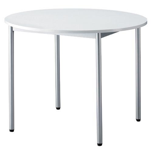 (組立設置迄) b-Foret ホワイト 丸テーブル φ900 ミーティングテーブルにも BF-90...