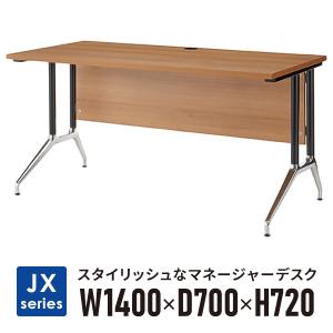 (組立設置迄)(法人様限定)PLUS 平机 JX-147H J148421 W1400×D700 ミディアムウッド ミーティングテーブル オフィスデスク｜garage-murabi