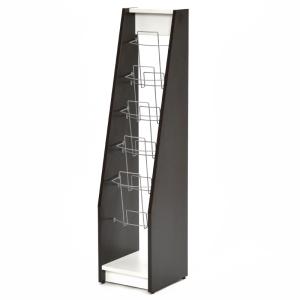 木製カタログスタンドII シングル ダークII×ホワイト