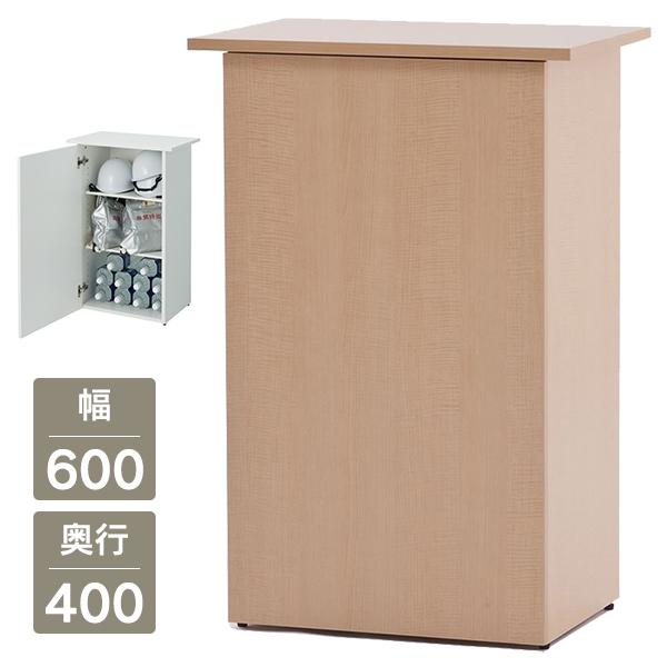 おしゃれ 受付カウンターテーブル 無人カウンター 収納も可能 [ホワイト/ナチュラル] SHRC-6...