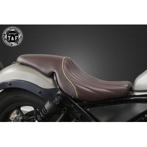 レブル レブル250 ガンファイターシート(スムース)BK/BK : Garage T&F