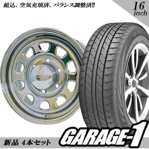 新品 デイトナ(Daytona) 16インチ 7.0J +35 215/65R16 109/107 クローム タイヤホイール 4本セット ハイエース200系｜garage1-shop