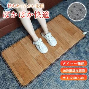 ホットカーペット 簡易床暖 防水 フローリング調 ホットカーペット 10段階温度 タイマー機能 足元 ホットテーブルマット シングル 新生活 二年間保証