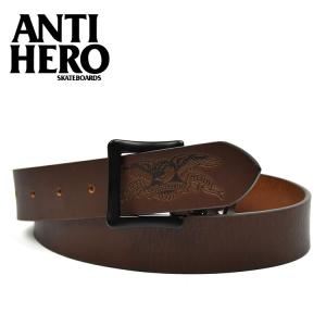 送料無料 アンチヒーロー ベルト レザー アンタイヒーロー ブラウン/ブラック ANTI HERO BASIC EAGLE LEATHER BELT