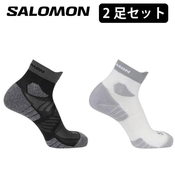 サロモン エアロ アンクル ソックス 2パック 2足セット 靴下 SALOMON AERO ANKL...