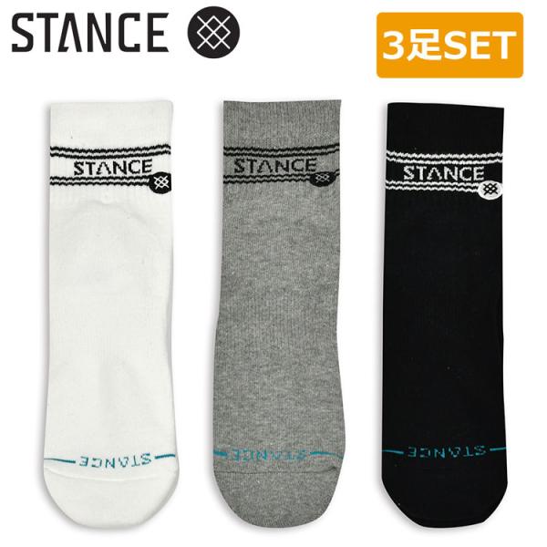 スタンス ソックス 3足セット マルチ ベーシック クォーター 靴下 STANCE BASIC QU...