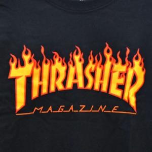 メール便 SALE スラッシャー フレイム Tシャツ USA企画 長袖 THRASHER FLAME...