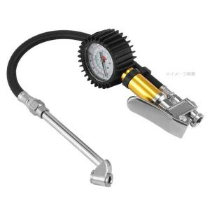 タイヤゲージ バイクの空気入れに便利なチャック式