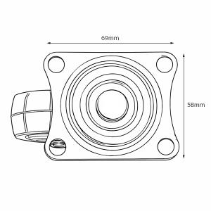 自在キャスター 4個セット 3インチ 75mm...の詳細画像2