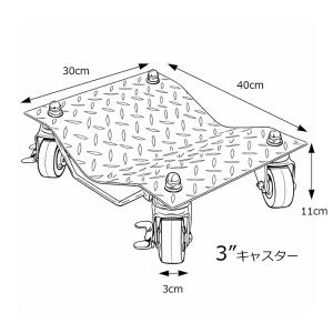 軽量カードーリー2台セット 耐荷重1300kg...の詳細画像3
