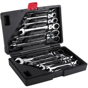 12pcフレックス 首振りラチェットコンビネーションレンチセット