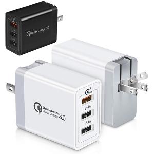 黒x2個 30W QC3.0 急速充電器 3U...の詳細画像2