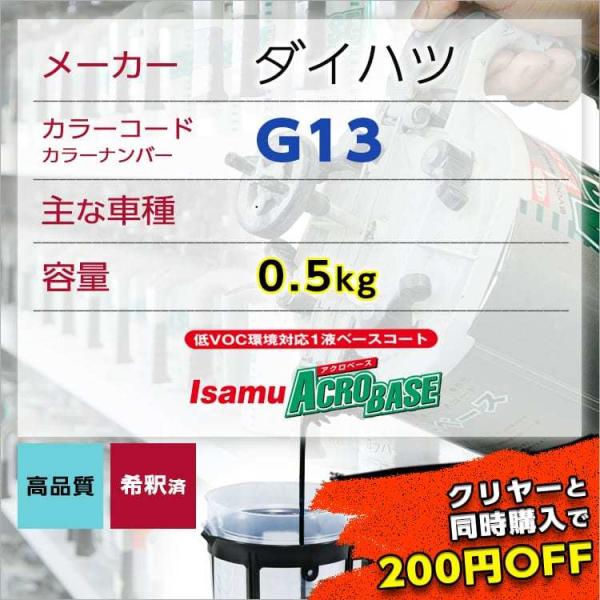 ダイハツG13 車用塗料 希釈済  G13