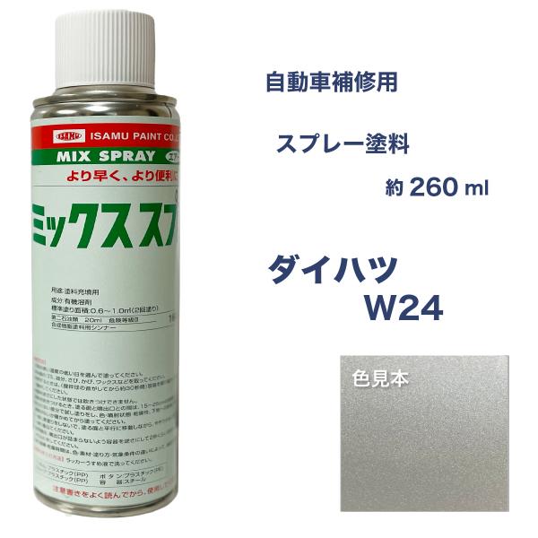 ダイハツW24 スプレー塗料 約260ml パールホワイトIII ムーヴ 上塗り色下塗り色2本セット...