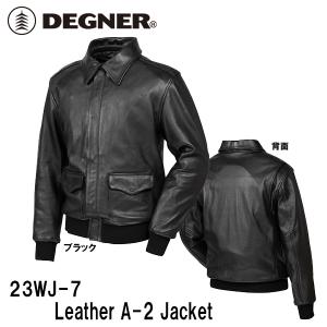 DEGNER 23WJ-7 レザーA-2ジャケット Leather A-2 Jacket 牛革 デグナー｜garager30