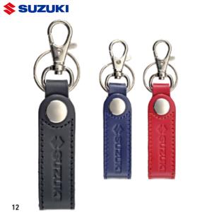 SUZUKI スズキ　ベルティング レザーキーホルダー 99000-99037-48｜garager30