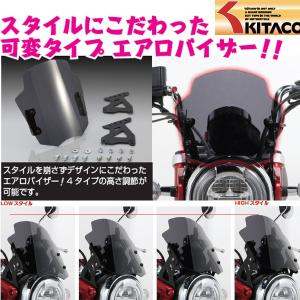 キタコ モンキー125 (2BJ-JB02) エアロバイザー 670-1300100 モンキー125（JB02/JB03）・ダックス125（JB04）