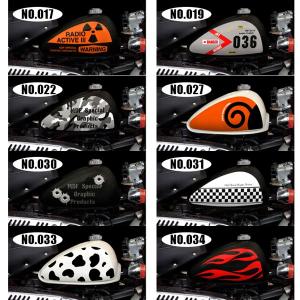 CB750F 黒　デカール CB750Fタンク デカール つぶつぶグラデーション/黒ベース黄