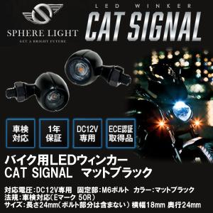 SPHERE LIGHT スフィアライト LEDウィンカー CAT SIGNAL キャットシグナル マットブラック SCWK-BS｜garager30