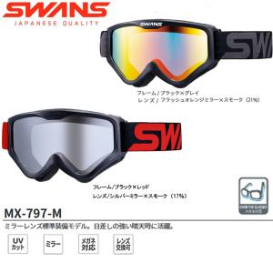SWANS（スワンズ） ゴーグル MX-TALON-M ホワイト×グレイ フラッシュ
