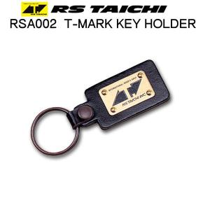 RSタイチ T-MARK KEY HOLDER Ｔマーク　キーホルダー　ブラック 本革 RSA002｜garager30
