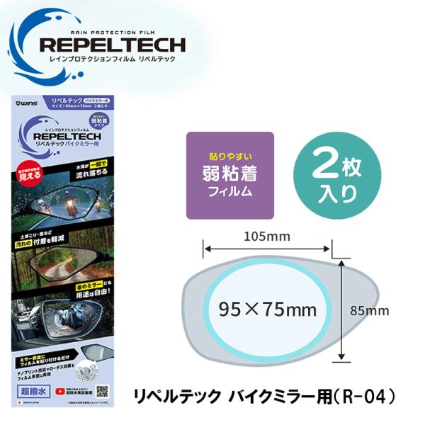 WINS REPELTECH リペルテック バイクミラー用 R-04