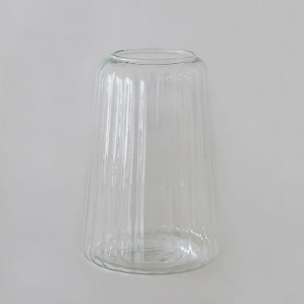 リューズガラス クーレライン フラワーベース カヌレット L