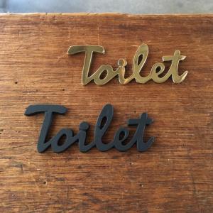 トイレサインプレート TOILET トイレドアプレート クリックポスト同梱可能