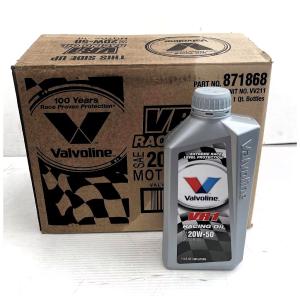 【　外箱ダメージ有り・数に限りがございます　】バルボリン Valvoline　VR1 Racing　レーシングオイル　20W-50　SN　1QT（946ml）お買得12本セット｜garageshop-eg