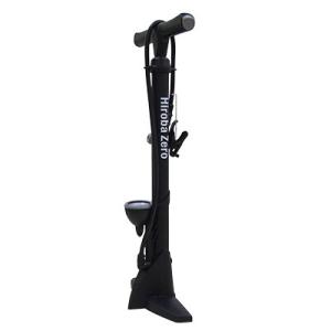ヒロバ・ゼロ 自転車空気入れ フロアポンプ ゲージ付き/160psi(11bar)(仏式/米式/英式バルブ対応)＊送料無料(北海道・沖縄・離島除く)