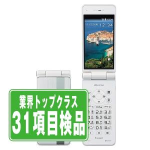 P-01J P-smart ケータイ ホワイト SIMフリー 中古 ガラケー 本体 良品 ドコモ 7日間返品OK あすつく p01jw7mtm｜garakei