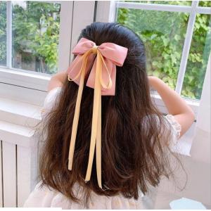BLAZE ヘアクリップ サテン リボン チュール ラメ 大きめ ヘアアクセ