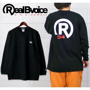 RealBvoice 【リアルビーボイス】 RBV R34 BASIC LOGO LONG T-SHIRT 全2色 ロンT Tシャツ ロングスリーブ 長袖 ヘビーウェイト メンズ｜garakuta-ga