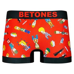 BETONES / ビトーンズ BEAVIS＆BUTT-HEAD RED(32594) メンズ ボクサーパンツ アンダーウェア フリーサイズ コラボ バレンタイン プレゼント｜garakuta-ga