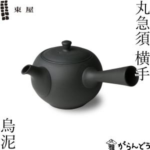 東屋 急須 丸急須 横手 常滑焼 黒 ティーポット 茶器