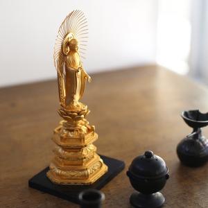 仏像 阿弥陀如来立像 浄土真宗 御西用 23.5cmの詳細画像1