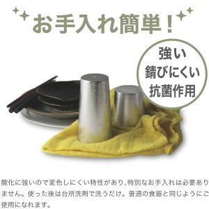 名入れ 能作 錫製 酒器セット ぐい呑み(錫×...の詳細画像5