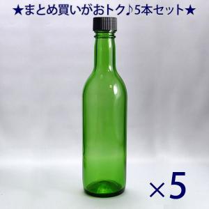 ガラス瓶 酒瓶 清酒1800-GLSET（一升瓶）グリーンセット 1800ml 3本組